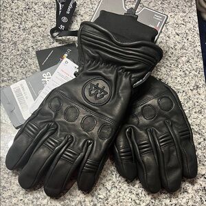 Swany X Hudsen Calhoun HC-41M Ski Winter Leather Gloves black New Mens Medium